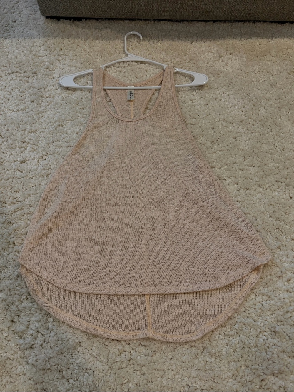 mahina Blush Pink Racerback High-Low Tank Top